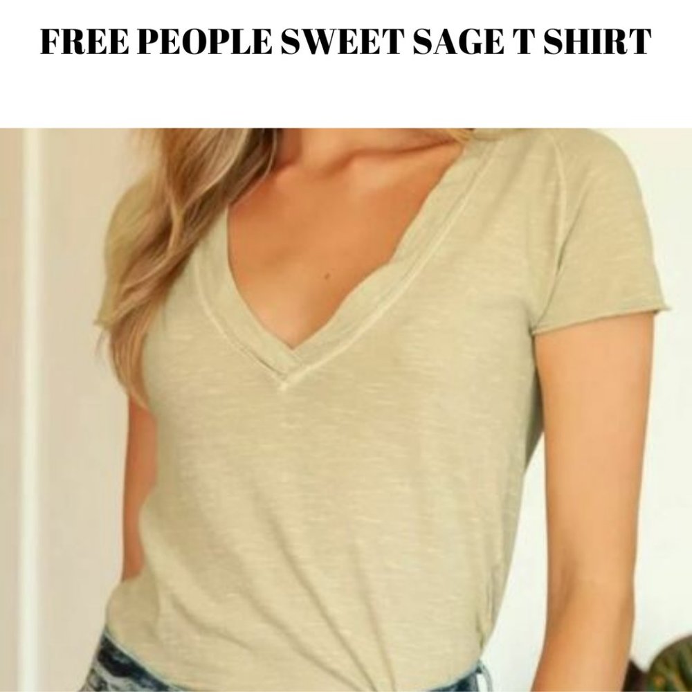 FREE PEOPLE SWEET SAGE SHORT SLEEVE T SHIRTS